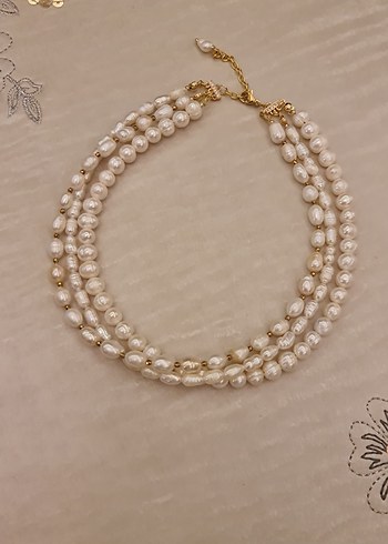 Gerçek İnci Choker Kolye - Görsel 4
