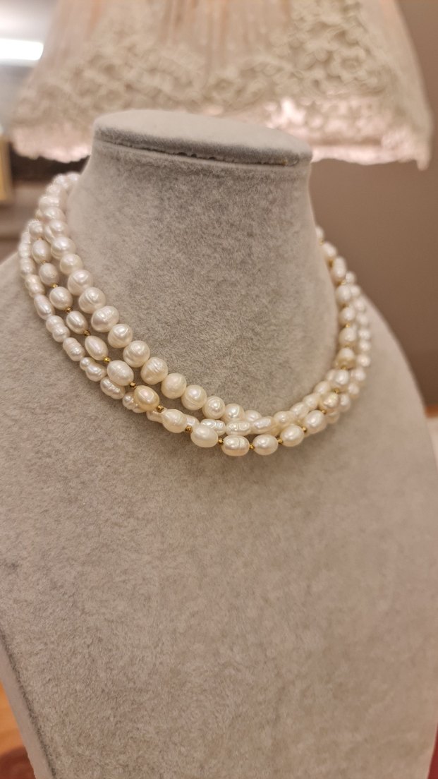 Gerçek İnci Choker Kolye - Görsel 2