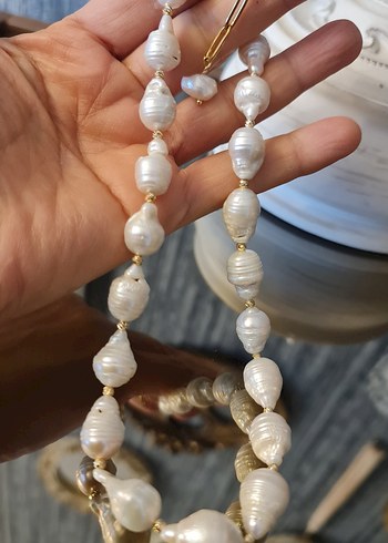 Gerçek Barok İnci Kolye - Görsel 3