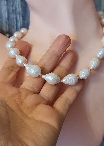 Gerçek Barok İnci Kolye - Görsel 2