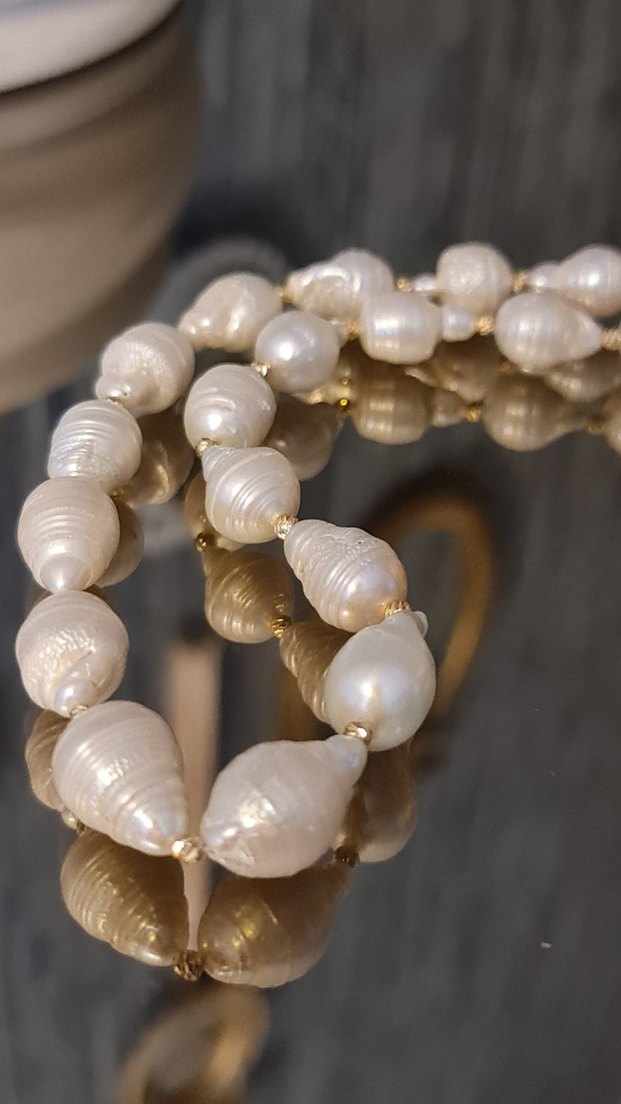 Gerçek Barok İnci Kolye - Görsel 5