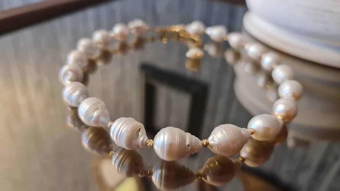 Gerçek Barok İnci Kolye - Görsel 4