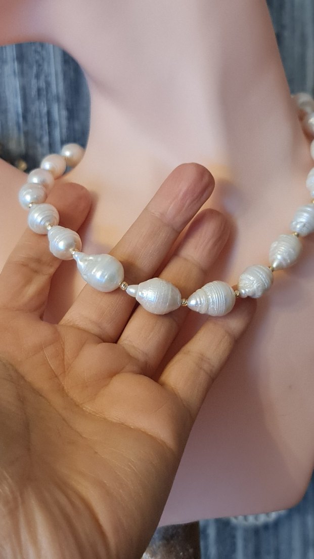 Gerçek Barok İnci Kolye - Görsel 2