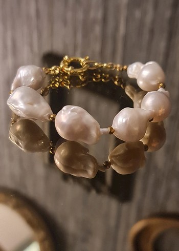 Gerçek Muntazam Barok İnci Bileklik - Görsel 4