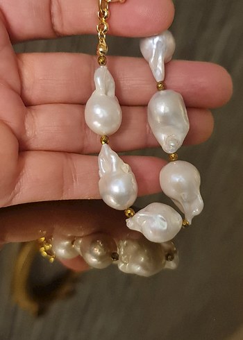 Gerçek Muntazam Barok İnci Bileklik - Görsel 5