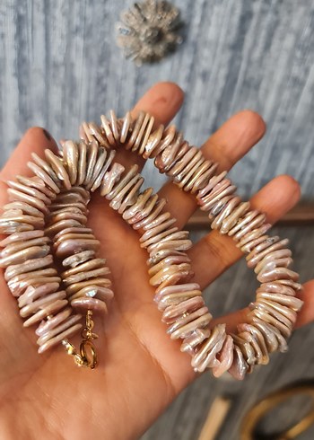 Gerçek Barok (Slice) İnci Kolye - Görsel 2