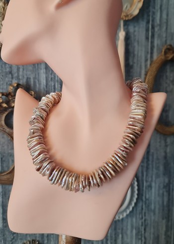 Gerçek Barok (Slice) İnci Kolye - Görsel 8