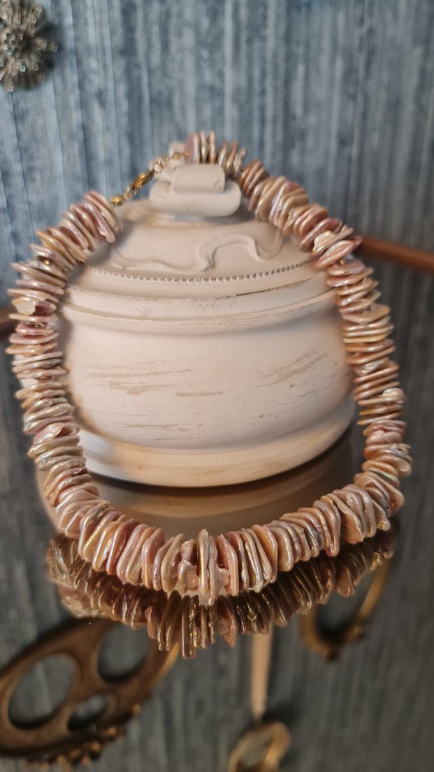 Gerçek Barok (Slice) İnci Kolye - Görsel 3