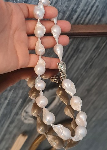 Premium Gerçek Barok İnci Kolye - Görsel 3