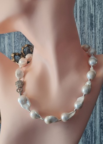 Premium Gerçek Barok İnci Kolye - Görsel 5