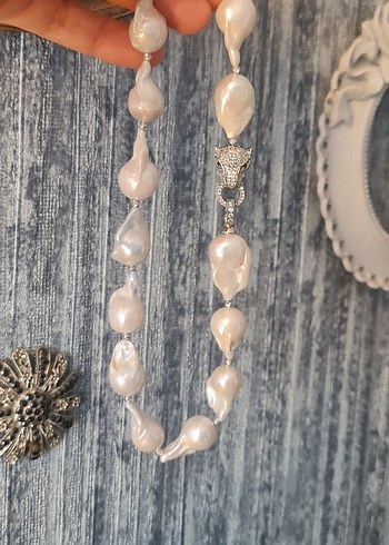 Premium Gerçek Barok İnci Kolye - Görsel 2