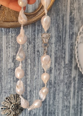 Premium Gerçek Barok İnci Kolye - Görsel 4