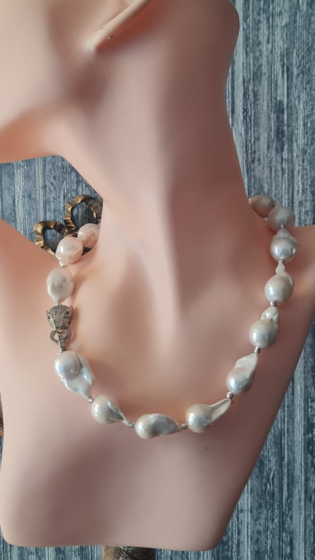 Premium Gerçek Barok İnci Kolye - Görsel 5