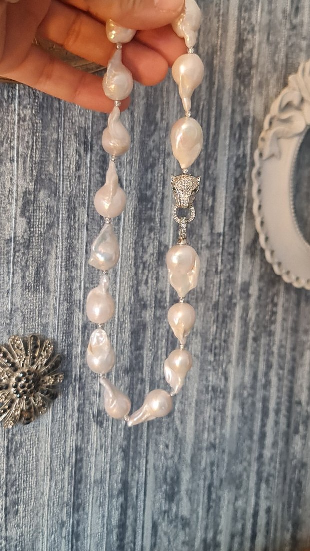 Premium Gerçek Barok İnci Kolye - Görsel 2