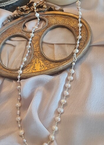 Gerçek Pembe İnci Kolye - Görsel 6