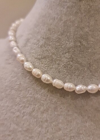 swarovski Gerçek inci arpa model kolye