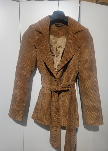 Trendyol & Milla Kadın Kahverengi Kadife Blazer Ceket