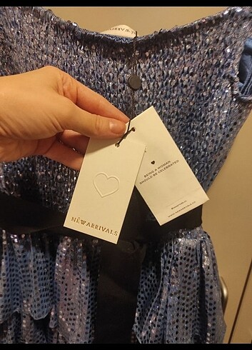 38 Beden mavi Renk New Arrivals Lily in Spencer Blue elbise