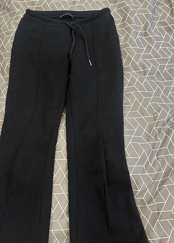 Siyah Kadın Spor Kumaş Pantolon