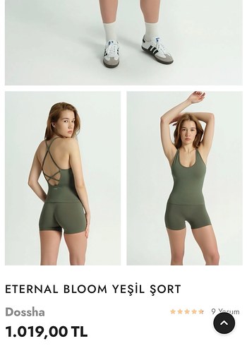 Dossha Yeşil Mini Spor Tayt