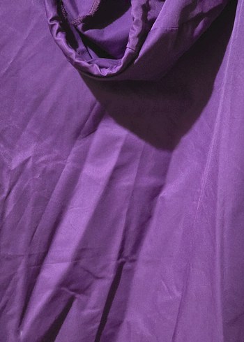 Kadın Mor Midi Yağmurluk Fermuarlı - Görsel 7