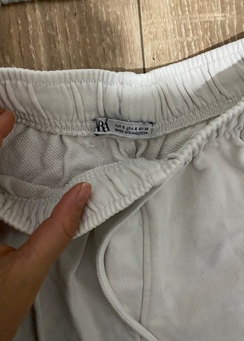 Zara Beyaz Keten Salaş Kadın Pantolon - Görsel 4