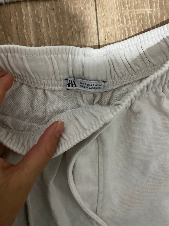 Zara Beyaz Keten Salaş Kadın Pantolon - Görsel 4