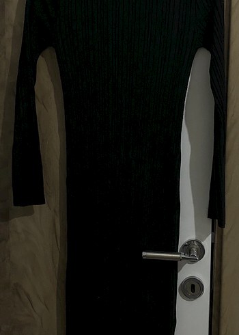 Siyah Kadın Triko uzun elbise zara - Görsel 3