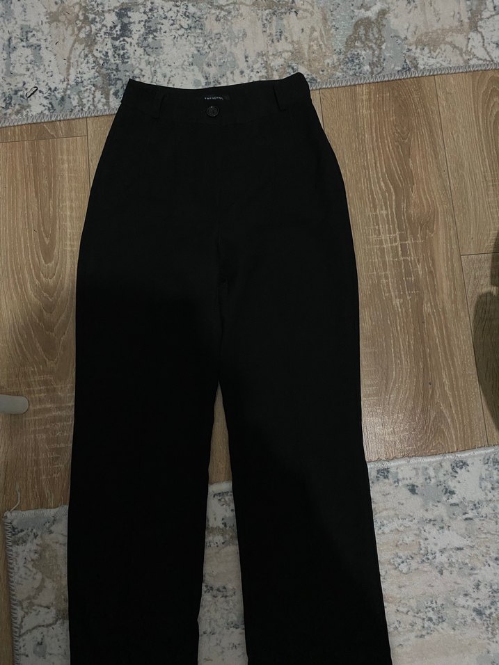 Kadın Siyah kumaş Pantolon - Görsel 2
