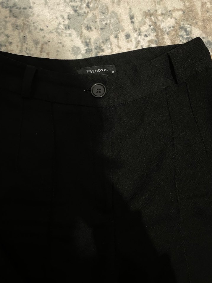 Kadın Siyah kumaş Pantolon - Görsel 3