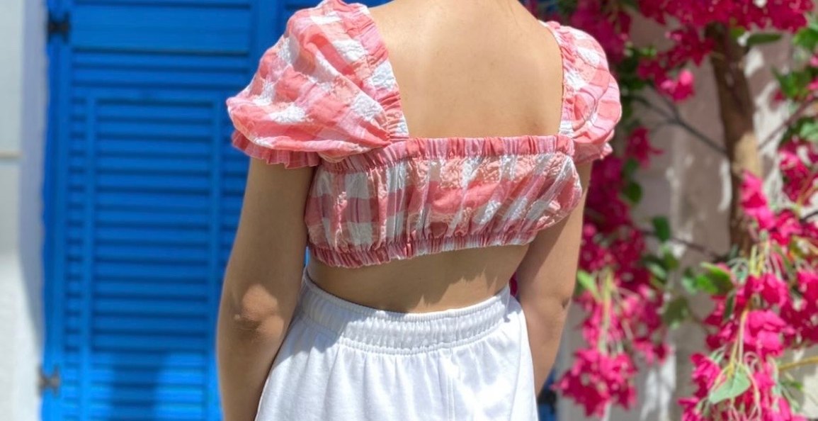 Pembe Mini Balon Kollu Bluz - Görsel 2