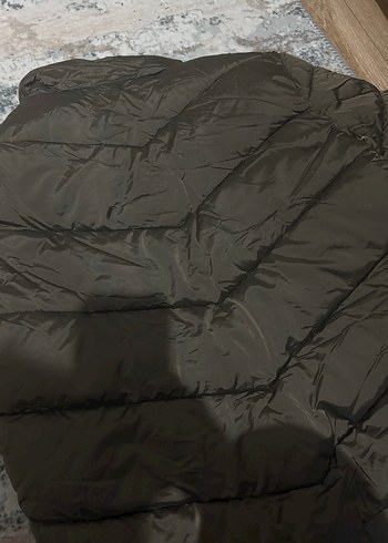 Düğmeli haki Midi Kışlık Kadın Mont - Görsel 5