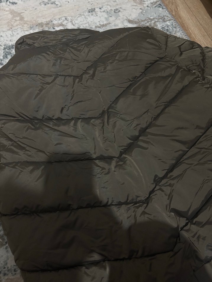 Düğmeli haki Midi Kışlık Kadın Mont - Görsel 5