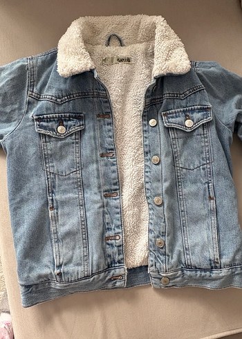 Düğmeli Gri Kadın Kot Ceket - Görsel 3