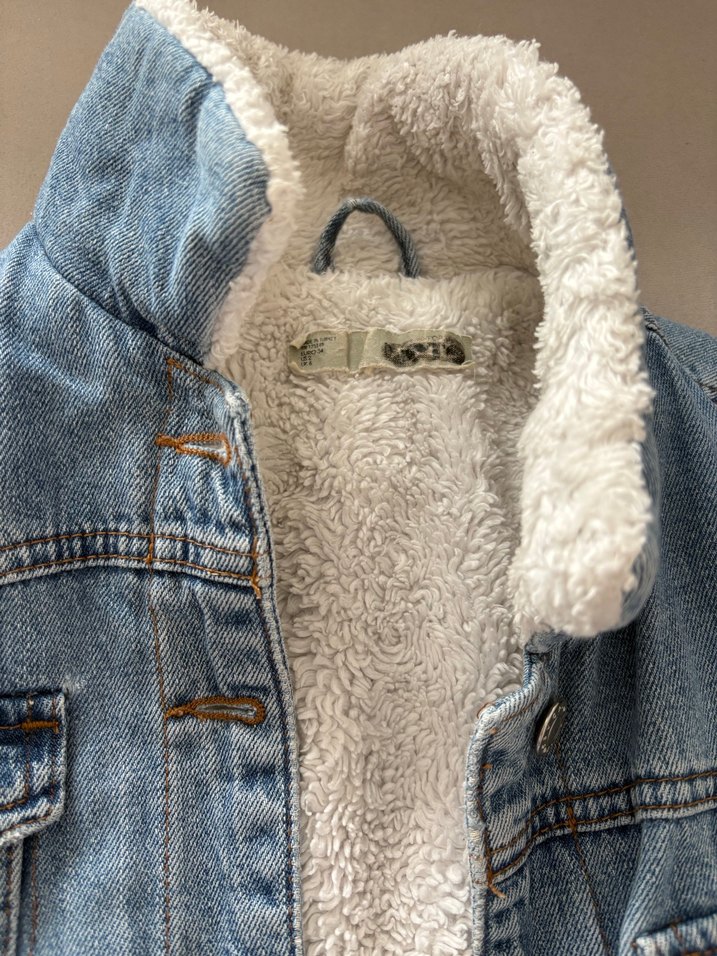 Düğmeli Gri Kadın Kot Ceket - Görsel 4