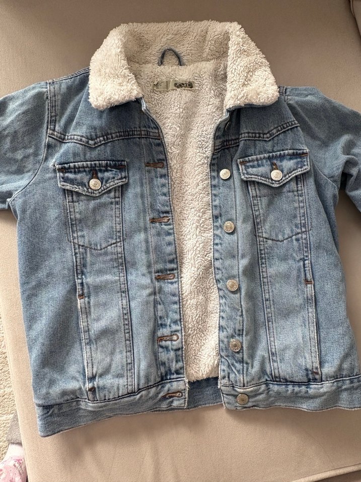 Düğmeli Gri Kadın Kot Ceket - Görsel 3