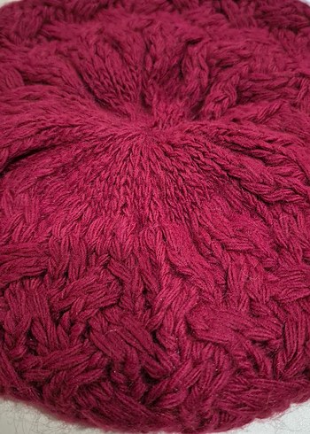 Renkli Kırmızı Örgü Ressam Kadın Bere - Görsel 7