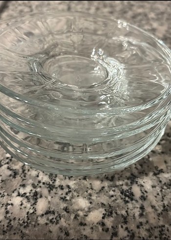 Şeffaf Cam Çay Tabağı - Görsel 3