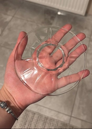 Şeffaf Cam Çay Tabağı - Görsel 2