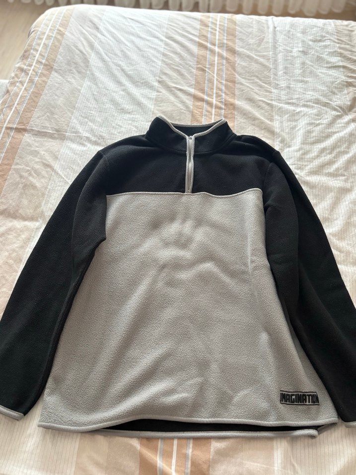 Gri Fermuarlı Erkek Polar Sweatshirt - Görsel 2