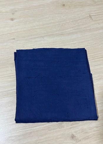 Lacivert Kadın Keten Pilili Şal - Görsel 2