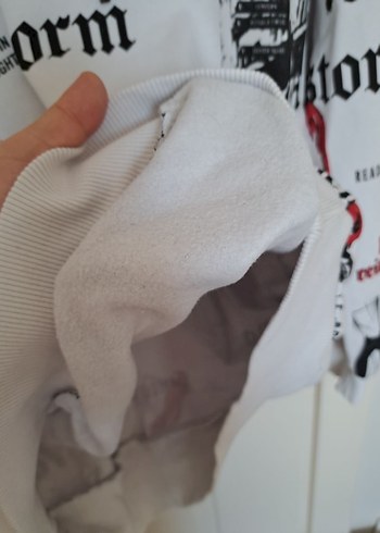 l Beden çeşitli Renk Kapüşonlu Baskılı Fermuarlı Sweatshirt