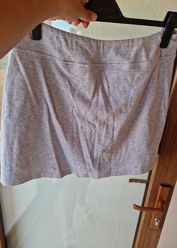 l Beden Gri Pamuklu Mini Şort
