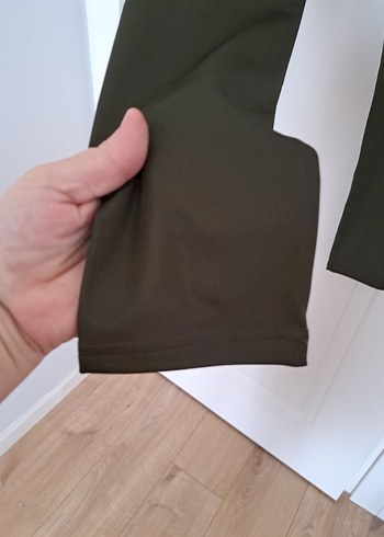 l Beden haki Renk Kemer Detaylı Haki Kadın Tayt