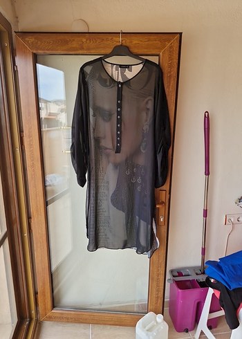 Transparan Uzun Kollu Gotik Tunik