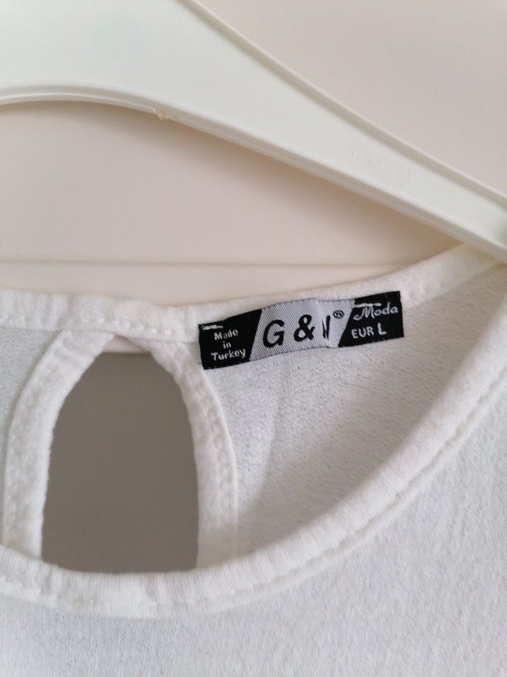 Beyaz Kolsuz Bayan elbise - Görsel 4