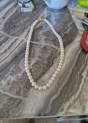 6,7mm gerçek inci kolye