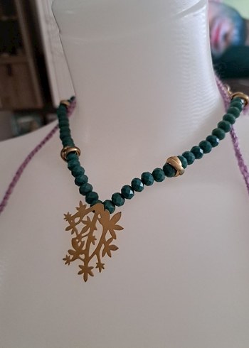 Boncuklu Turkuaz Kadın El Zinciri - Görsel 2