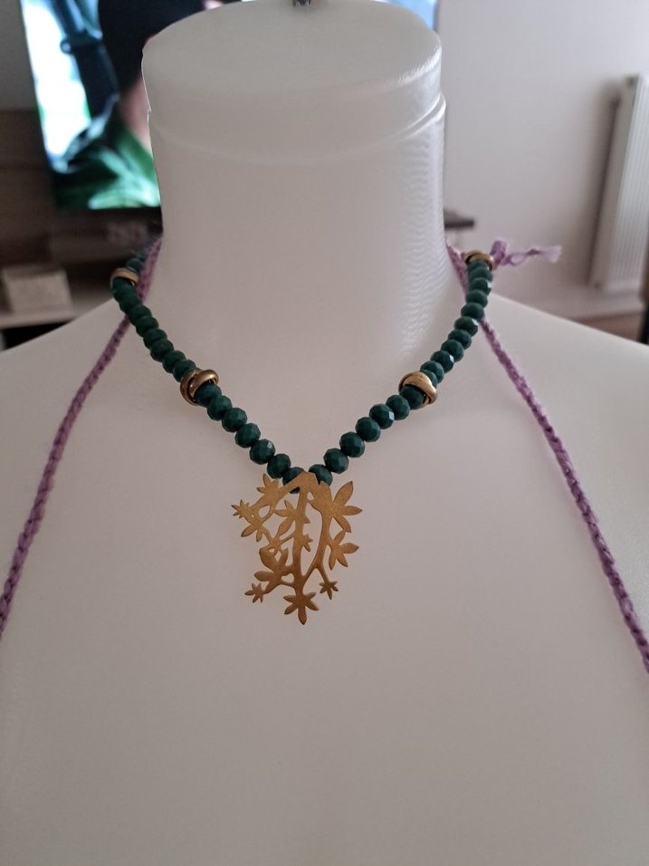 Boncuklu Turkuaz Kadın El Zinciri - Görsel 3