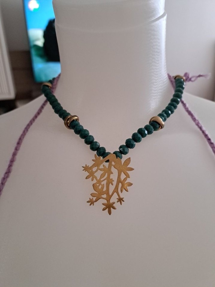 Boncuklu Turkuaz Kadın El Zinciri - Görsel 4